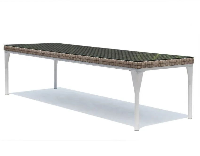 Skyline Design Brafta Rattan Rectangular Garden Dining Table 280 x 100