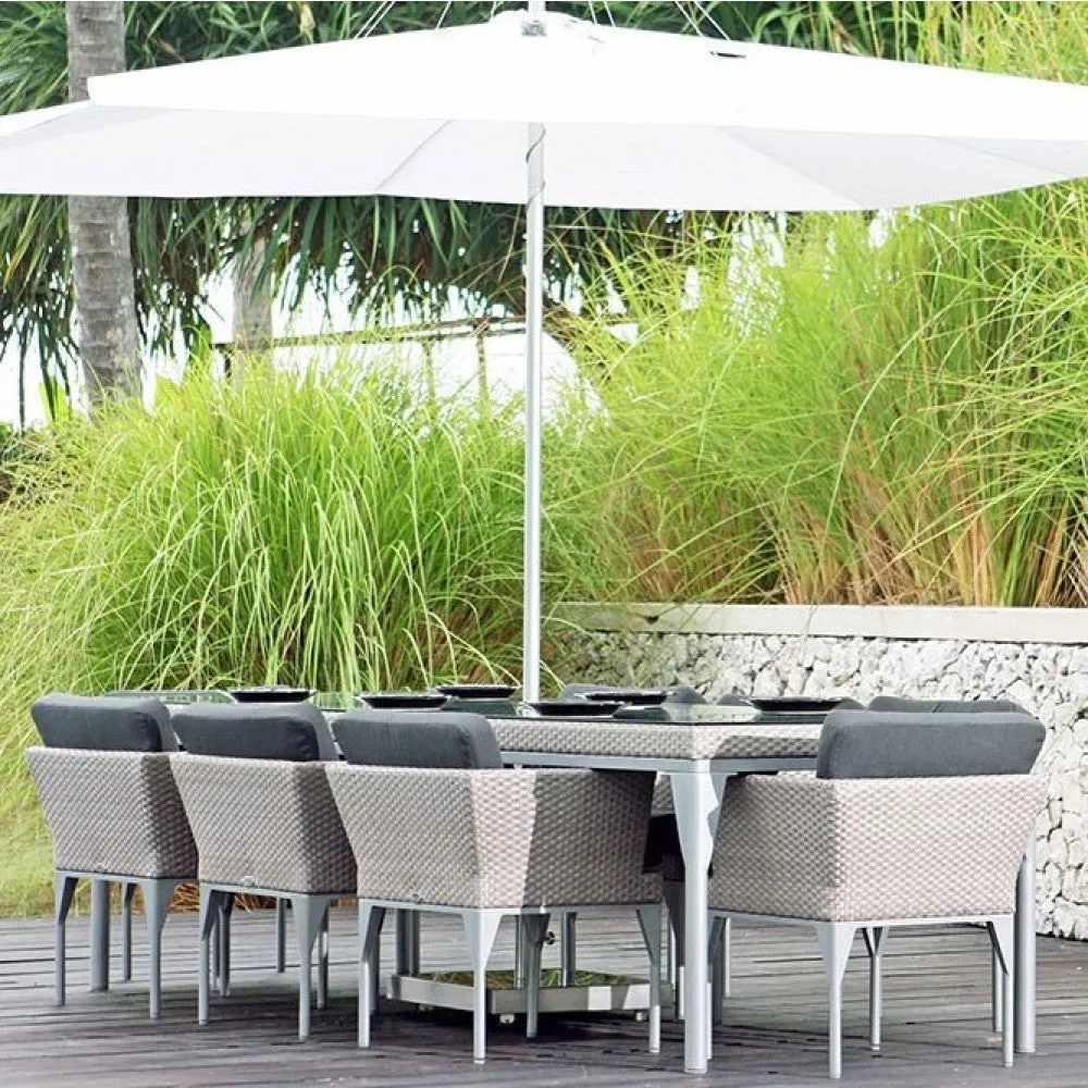 Skyline Design Brafta Rattan Rectangular Garden Dining Table 280 x 100