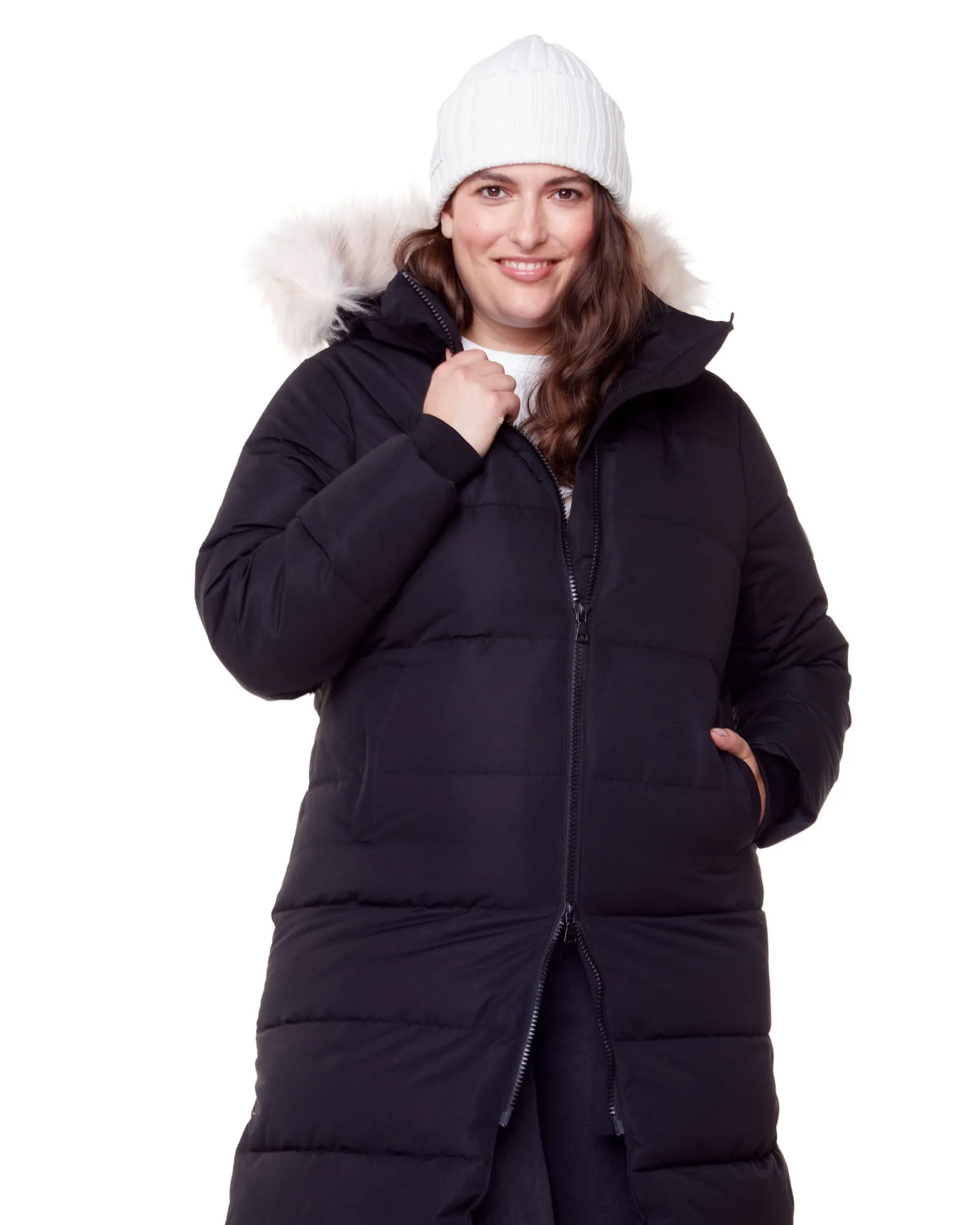 Vegan Down  Ultra Long Length Parka | Black