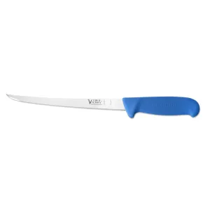Victory Knives Narrow Fish Filleting Knife with Progrip Blue 22cm