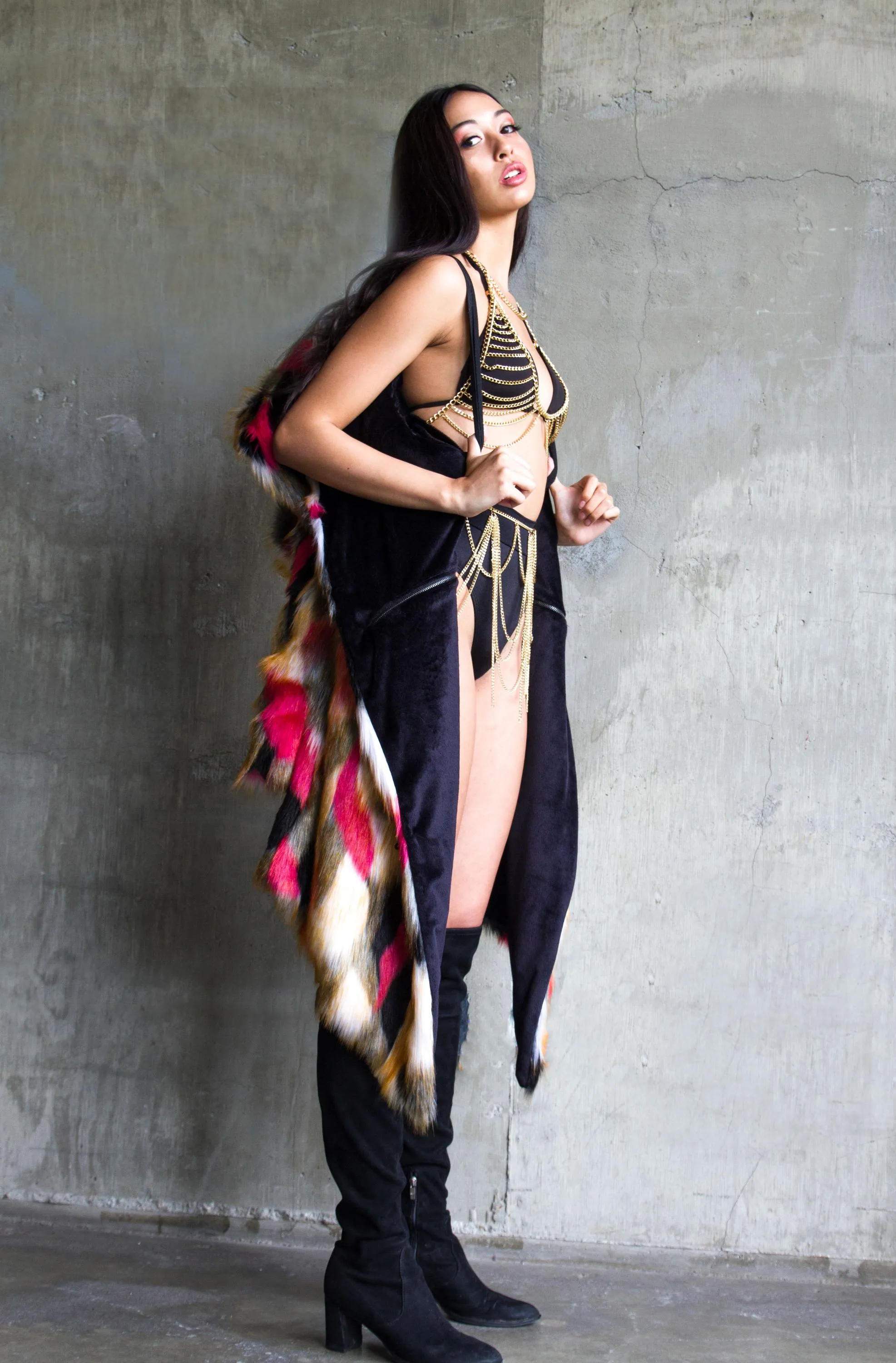 Women's Desert Warrior Coat in "Acid Poly Pink"